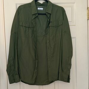 Columbia Men's Olive Green Shirt Jacket